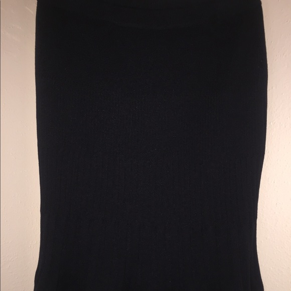 ST. JOHN Collectn Blk Knit Ribbd Skirt 25